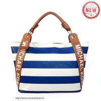 michael kors striped logo groot blauw bakken Tassen Roermond 0opo2414